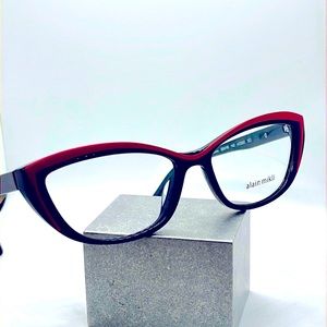 Alain Mikli A03092 003 Danseuse Black Red Cat Eye Eyeglasses Frame 56-16 140
